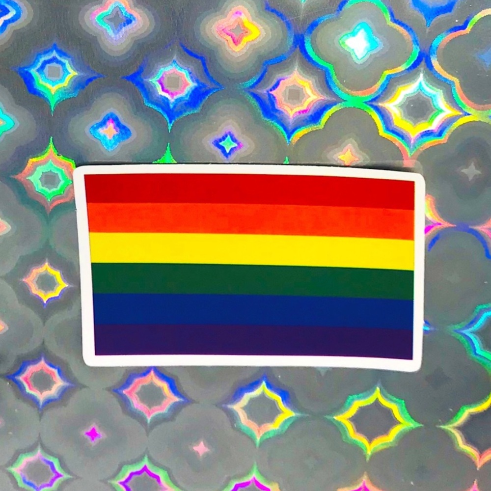 Rainbow Flag Vibrant Pride Single Decor Design Accent Sticker